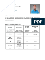 DR B Srimanickam CV