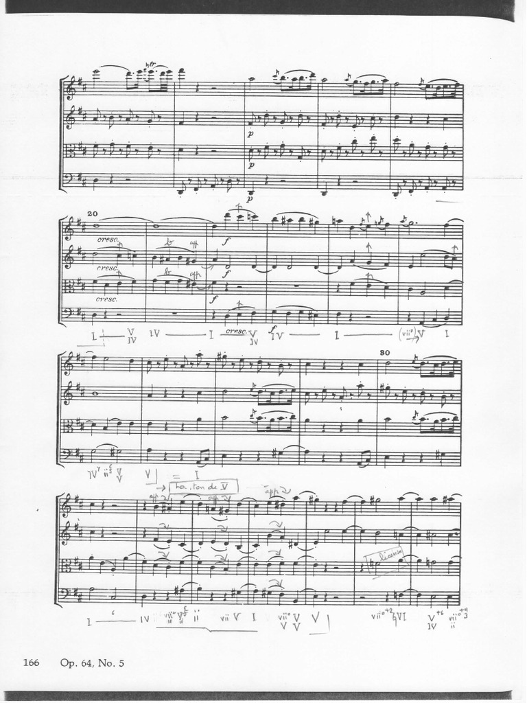 Haydn-Op 64 N°5-Analyse Mes 20à50 | PDF