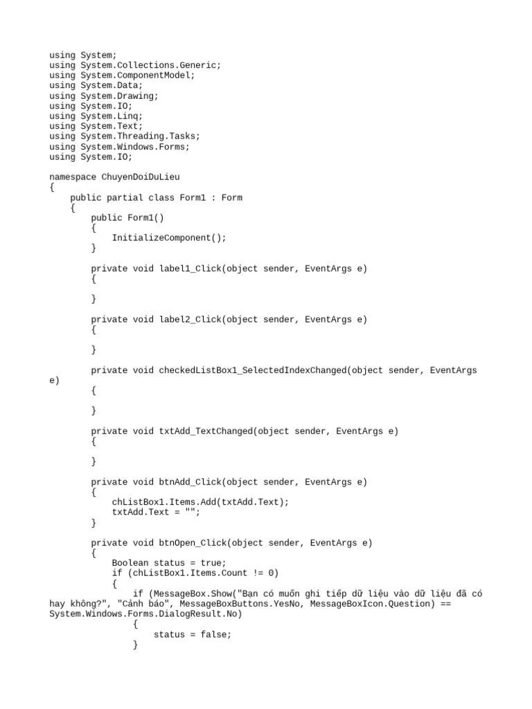 A C Windows Forms Application for Converting Data Between Two Checked