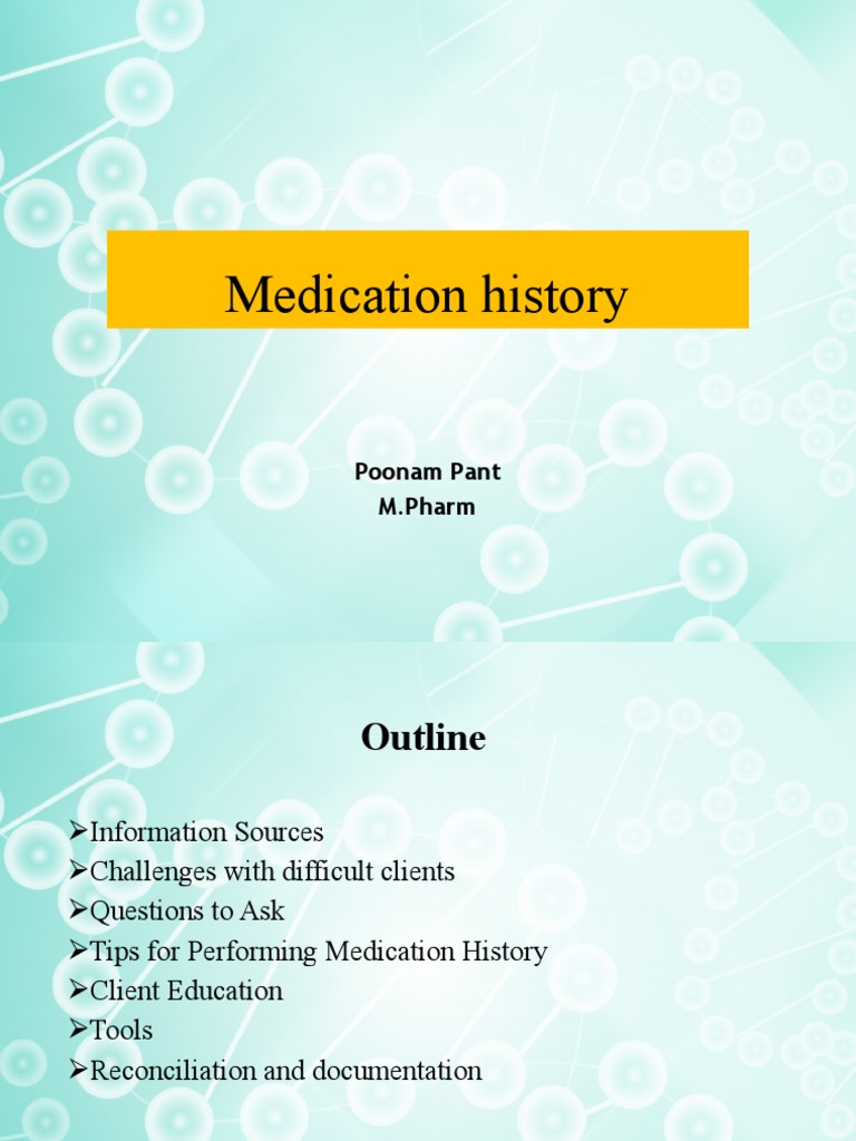Comprehensive Guide to Medication History | PDF | Medical Prescription ...