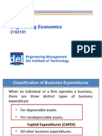 Engineering Economics: Classification of Business Expenditures