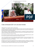 Unificación Monetaria en Cuba - No Igualitarismo