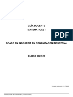 GuiaDocente - MATEMATICAS I