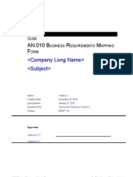 An-010 Business Requirements Mapping Form