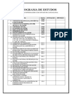 Cronograma de estudos em cardiologia