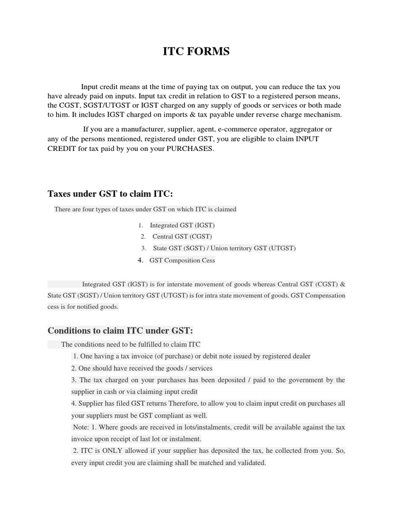 itc-forms-under-gst-pice