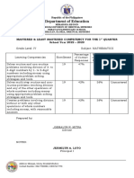 1st QUARTER ASSESSMENT REPORTS