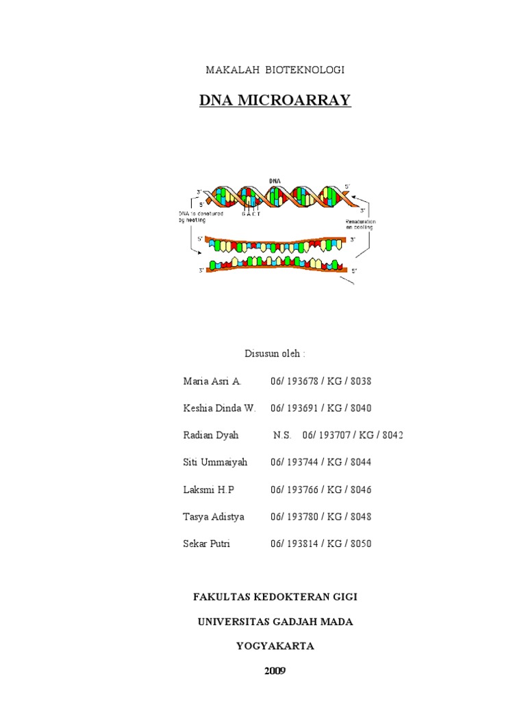 Teknologi DNA Microarray | PDF | Pengembangan Diri | Kesehatan Holistik