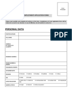 Employment Application Form