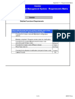 Requirements Matrix for Electronic Document Management System