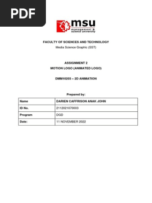 Assignment 2 2D Animation