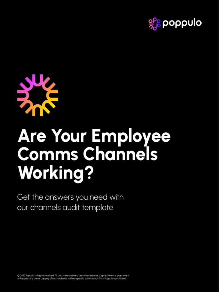 Channels Audit Template Are Your Employee Comms Channels Working | PDF ...