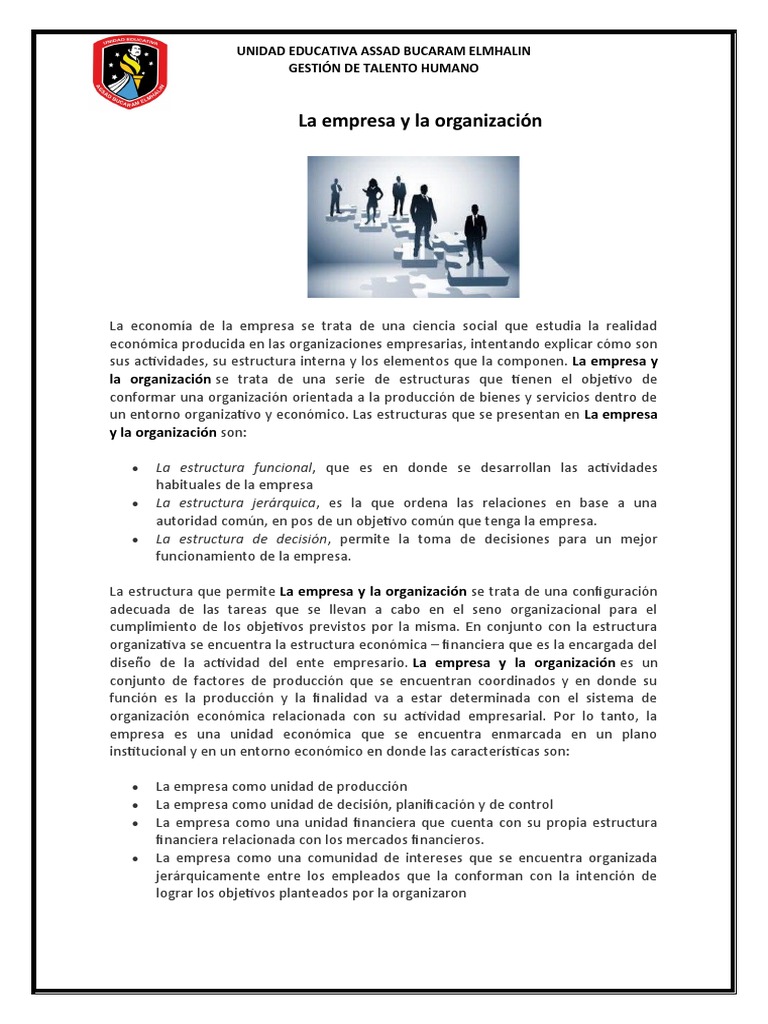 Gestión de Talento Humano Las Empresas y Organizaciones | PDF | Gestión