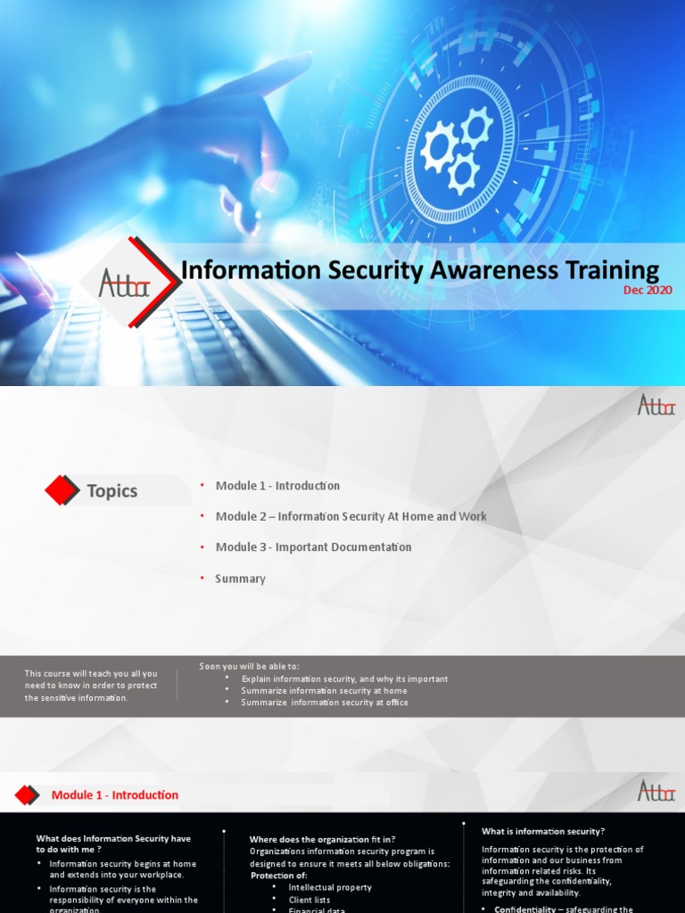 Information Security and PCI DSS Awareness Training and Assessment