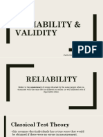 Reliability and Validity