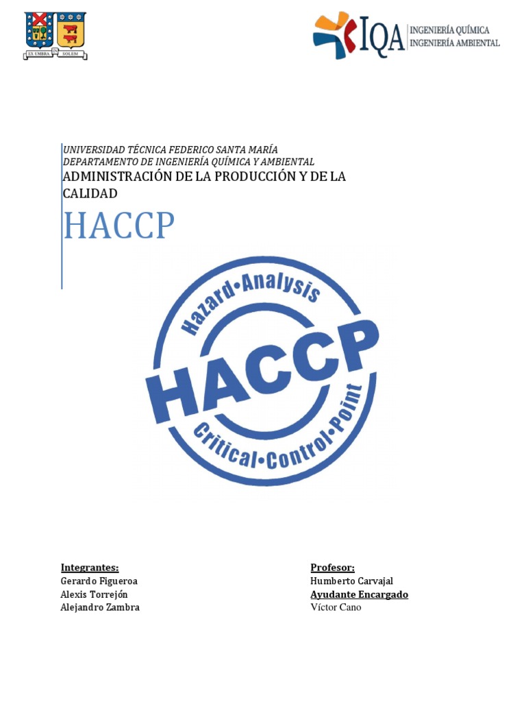 HACCP PDF Análisis de Riesgo y Puntos Críticos de Control