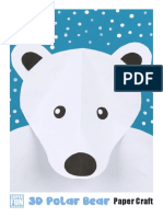 3D Polar Bear Craft A4