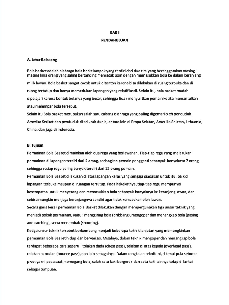 PDF Makalah Bola Basket Lengkap Gambar - Compress | PDF