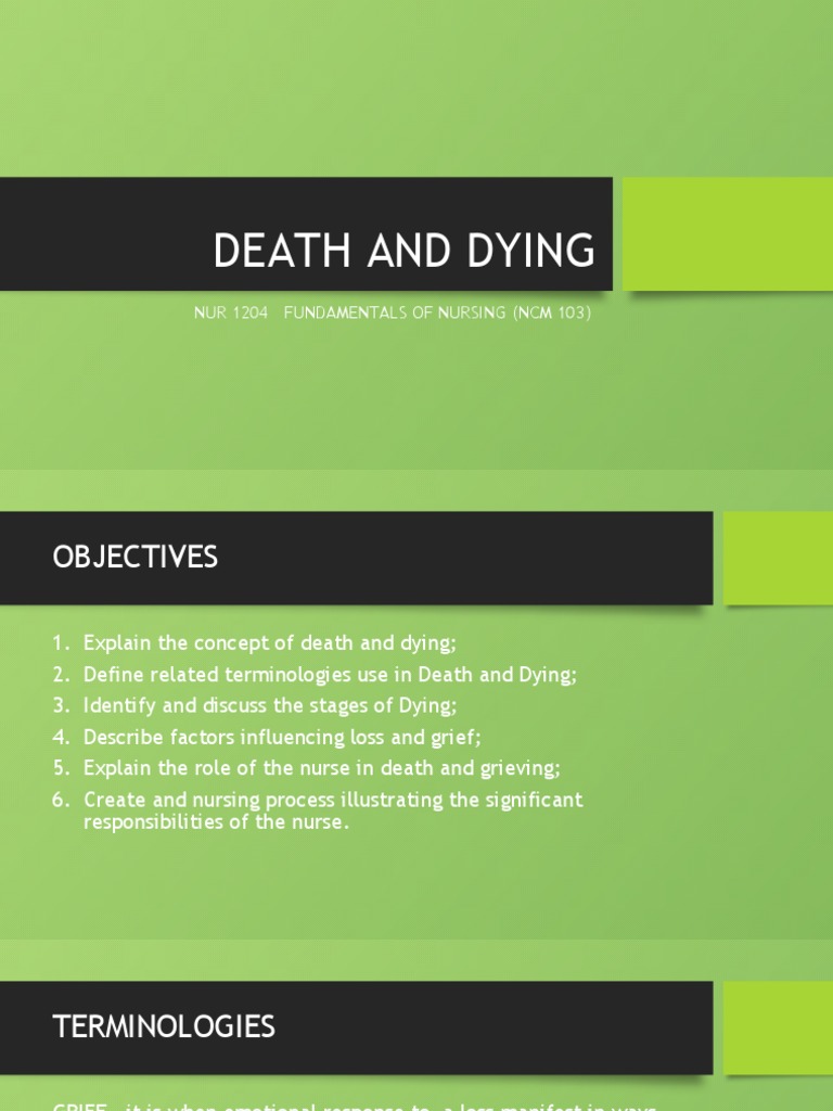 Module 6 Death and Dying | PDF | Grief | Death