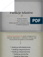 Funkcje Tekstów