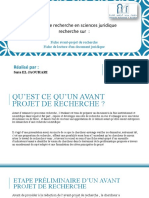 Fiche Avant-Projet Fiche de Lecture