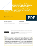 Psychometric Properties of The Eating Attitudes Test (EAT-26) in A Non-Clinical Sample of Adolescents