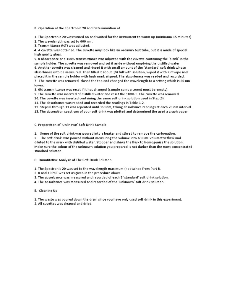 Procedure Soft Drink PDF