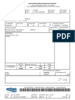 Nota fiscal água e esgoto