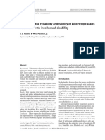 A Review of The Reliability and Validity of Likert-Type Scales For People With Intellectual Disability