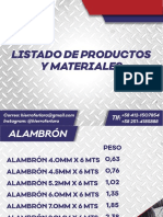 Lista de Productos HF