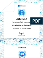 Adhavan's Microsoft Power Platform and Data Certifications