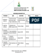 Cronograma de Planejamento 2021