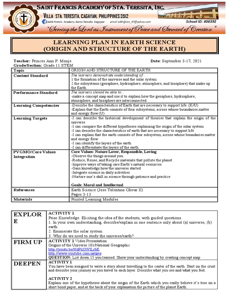 earth-s-origin-and-structure-grade-11-stem-learning-plan-pdf