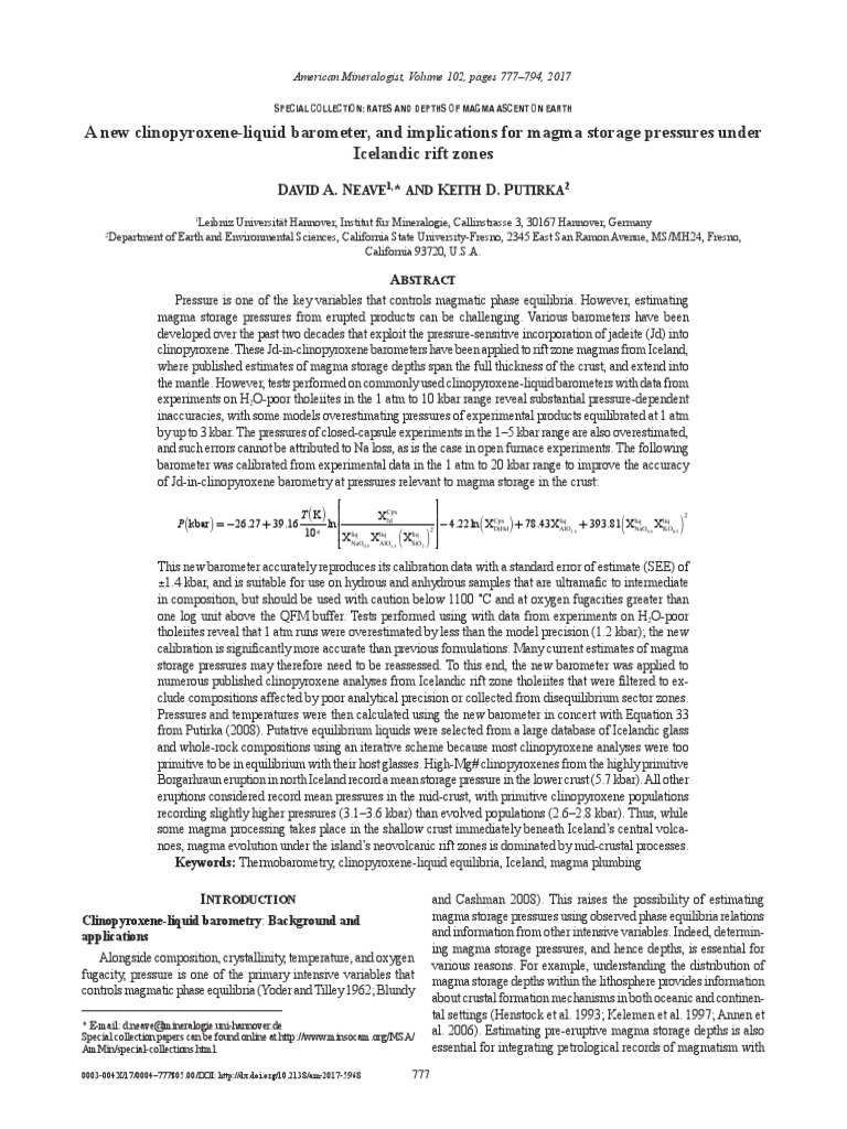 Magma Ascent in Icelandic Rift Zones | PDF | Magma | Calibration