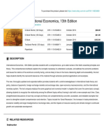Wiley - International Economics, 13th Edition - 978-1-119-55495-0