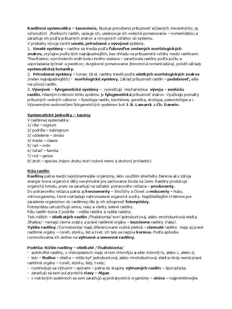 Systém Rastlín | PDF