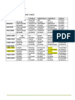 l3 Time Table Academic Year 2022-2023