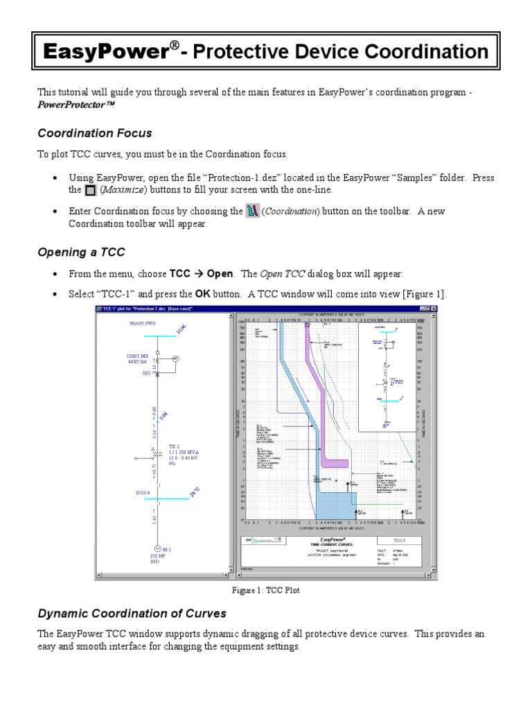 EasyPower TCC Coordination Tutorial | PDF | Dialog Box | Button (Computing)