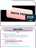 Data Types and Operators