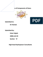 Function of Components of Dams