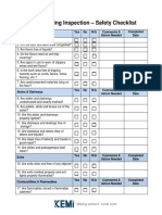 Housekeeping Inspection Safety Checklist