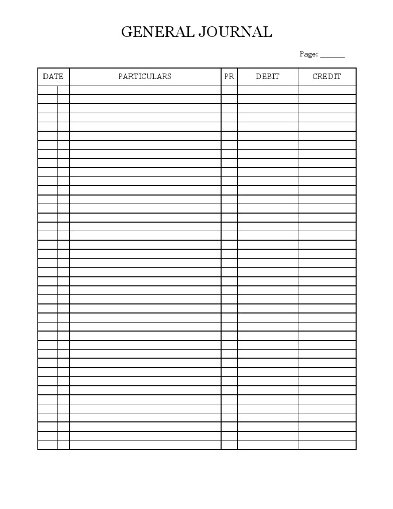 General Journal Entry Template | PDF