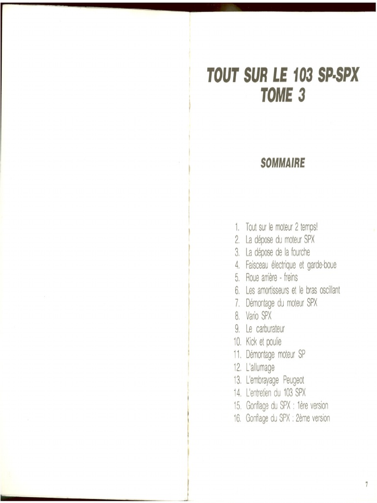 Tout Sur Le 103 SP SPX | PDF
