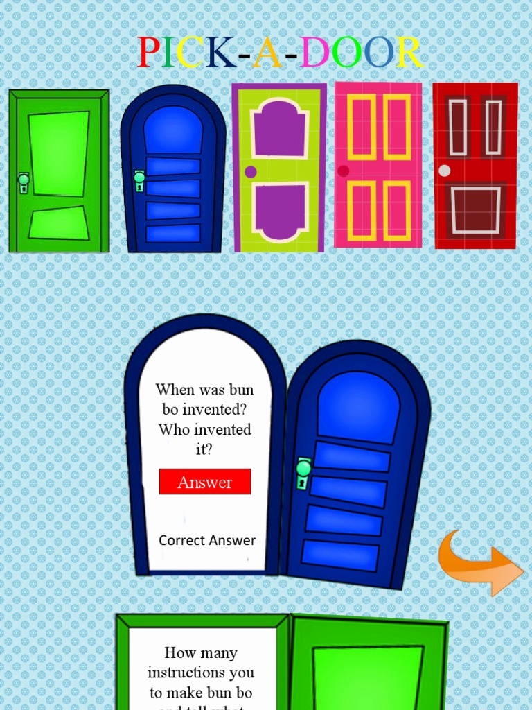 Pick A Door Template PDF