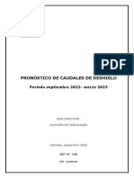 Pronostico Caudales de Deshielo Periodo Sept 2022 A Marzo 2023