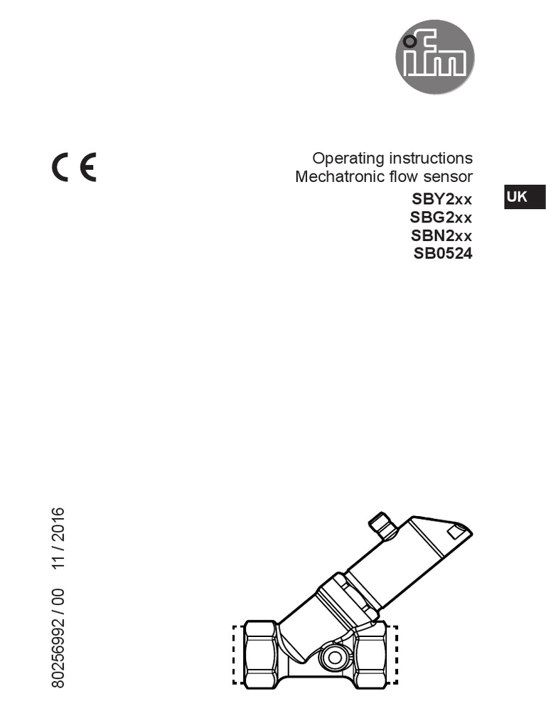 IFM Mechatronic Flow Sensor SBG2xx en PDF