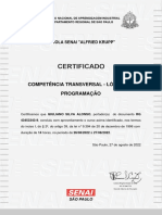 Certificado Programação Lógica CLP