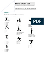 11 Exercice Debutant Anglais Verbes Action