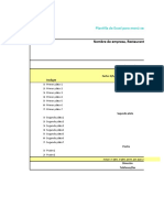 Plantilla Menu Semanal en Excel