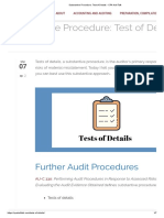 Substantive Procedure - Test of Details - CPA Hall Talk